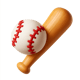 Baseball bat & ball