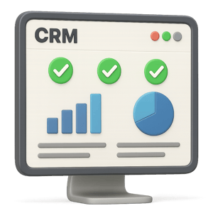CRM tracking &amp; reporting screen