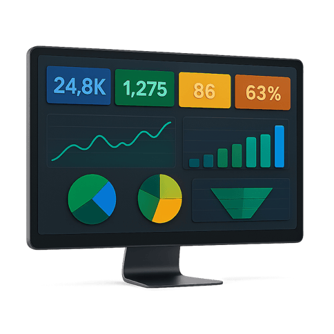 Dashboard showcasing KPIs &amp; lead tracking