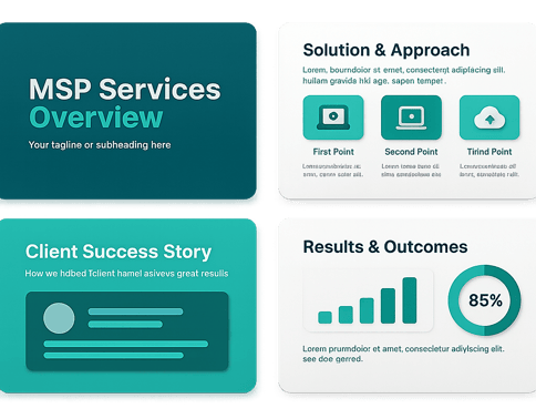 Branded pitch deck slides