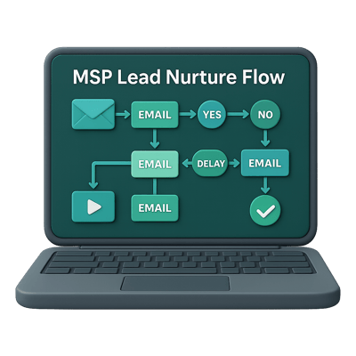 MSP lead nurture flow diagram