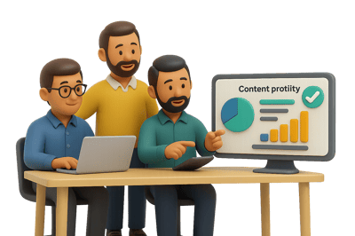 MSP team reviewing content performance