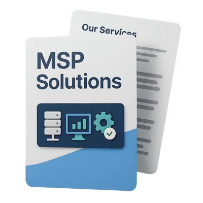 Outdated MSP one-pager or datasheet mockup