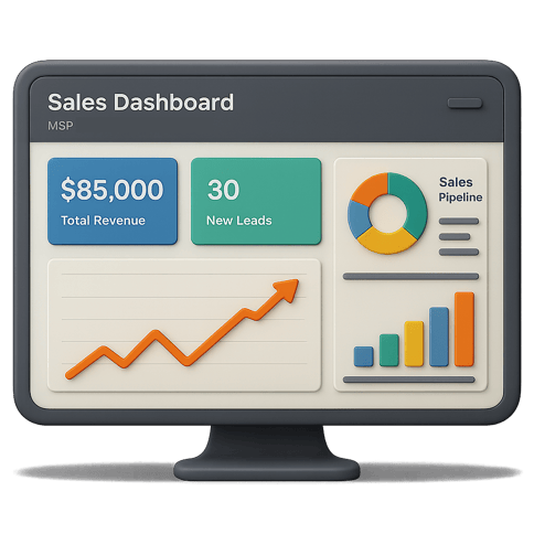 Sales dashboard showing MSP-specific metrics(1)