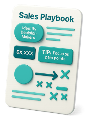 Sales playbook snippet or sheet with callouts-1