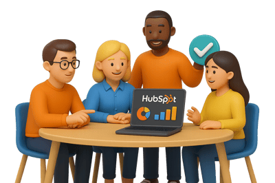 Team implementing HubSpot strategy