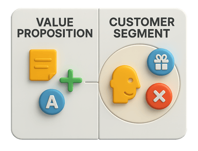 Value proposition canvas visualization